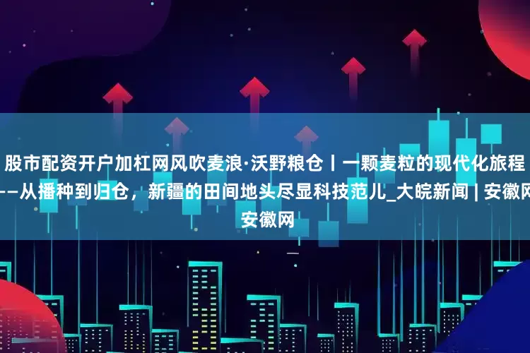 股市配资开户加杠网风吹麦浪·沃野粮仓丨一颗麦粒的现代化旅程——从播种到归仓，新疆的田间地头尽显科技范儿_大皖新闻 | 安徽网